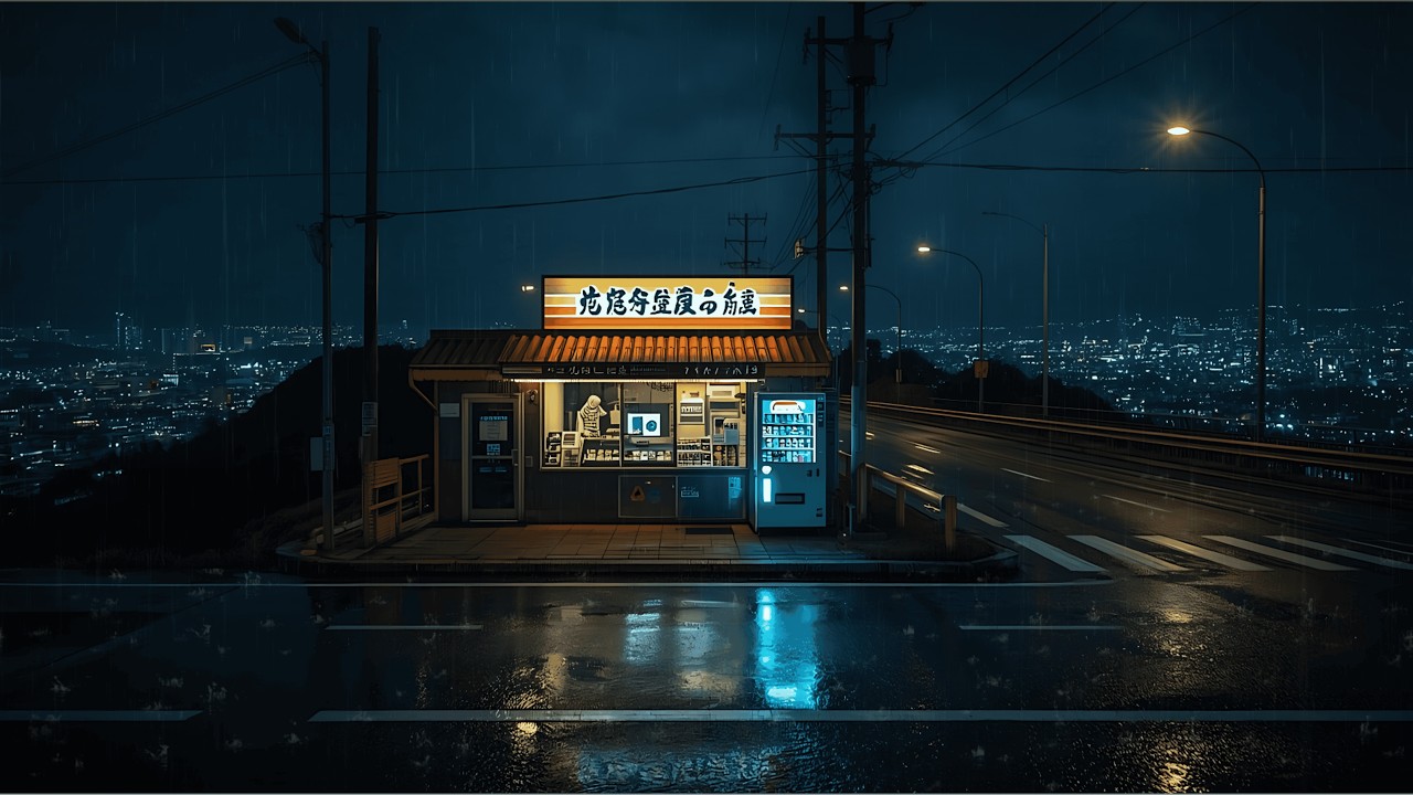 Osaka After the Rain 🌧️ — 90s Lofi for Deep Focus & Study | Quiet Night Mood