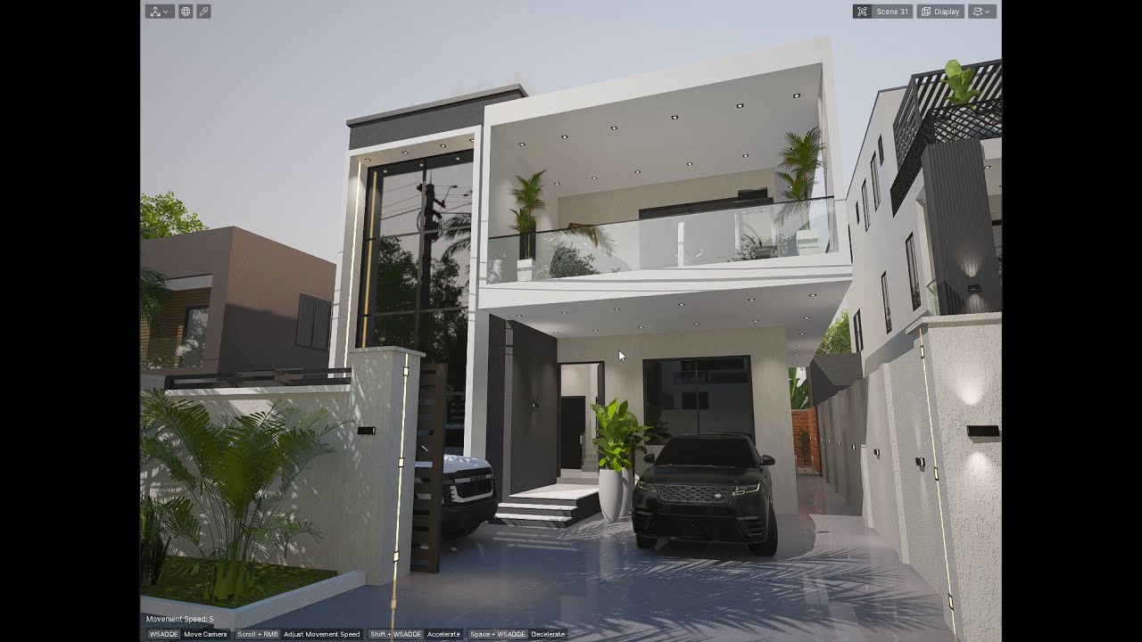 MODERN HOUSE DESIGN FOUR BEDROOM  WITH BOYS QUATERS  +233556455675 161.38 SQUARE METERS  PART 2