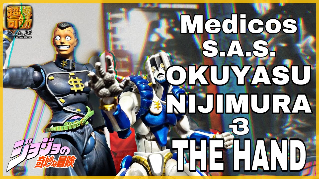 JoJo's Bizarre Adventure OKUYASU NIJIMURA & THE HAND Super Action Statue Review [ASMR]