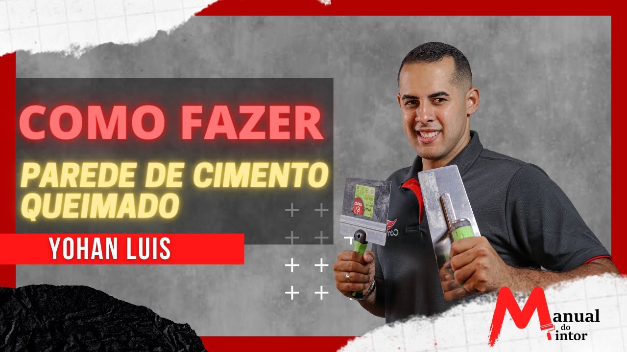 Como fazer cimento queimado na parede - FÁCIL