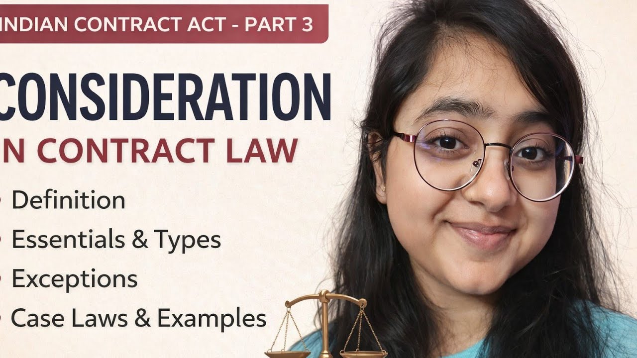 Consideration (Part 3)| Essentials, Types, Exceptions & Case Laws | Indian Contract Act 1872
