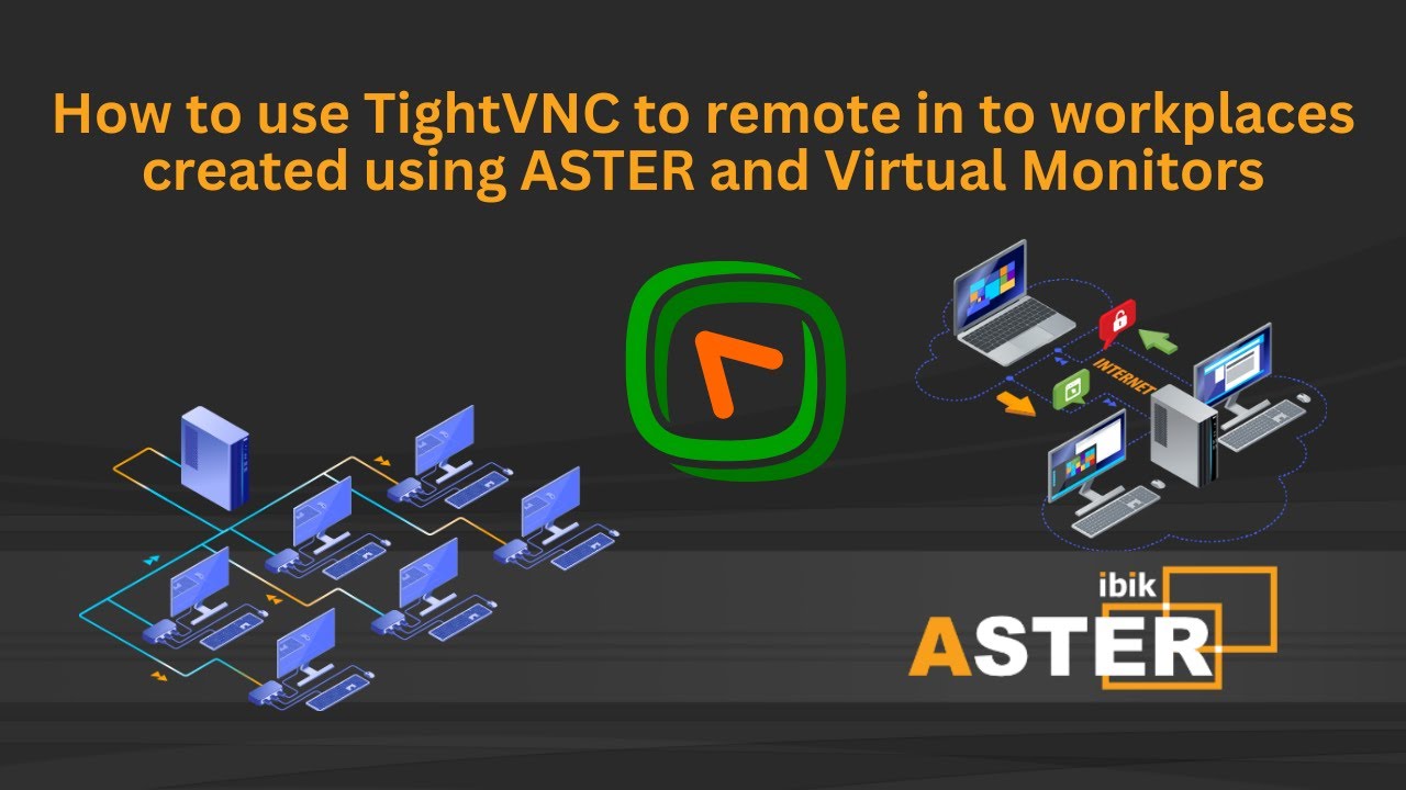 How to use TightVNC to remote in to workplaces created using ASTER and Virtual Monitors
