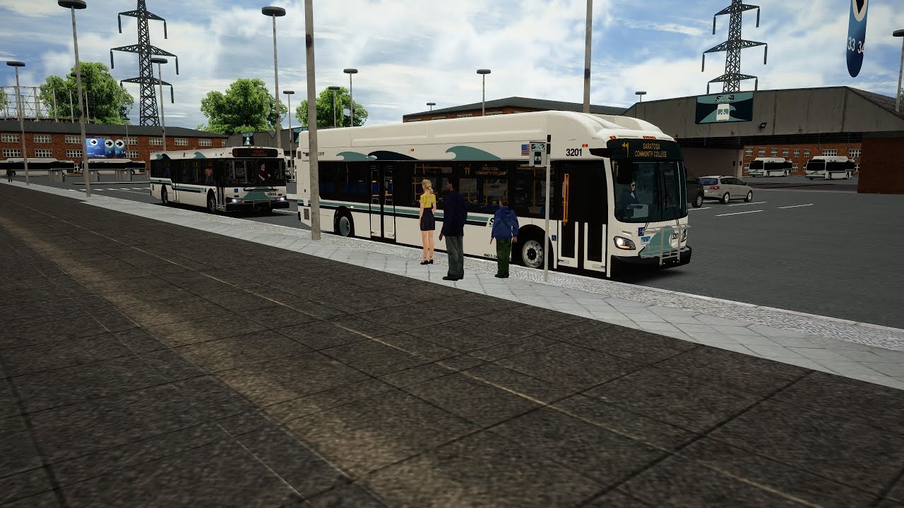 Omsi 2 Gameplay; Saratoga Transit New Flyer XN40; DXVK 4k Graphics
