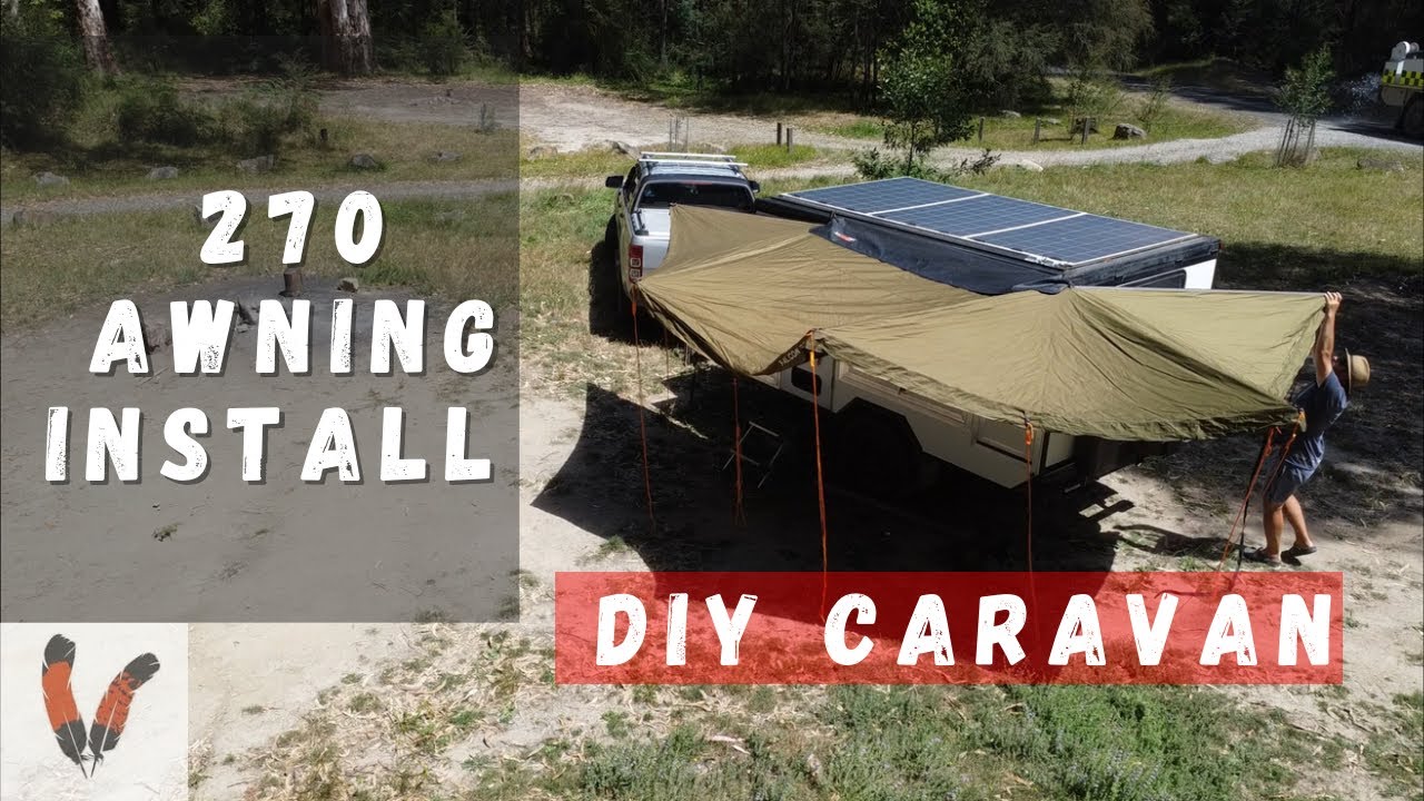 23Zero Falcon 270 Awning install on DIY Caravan