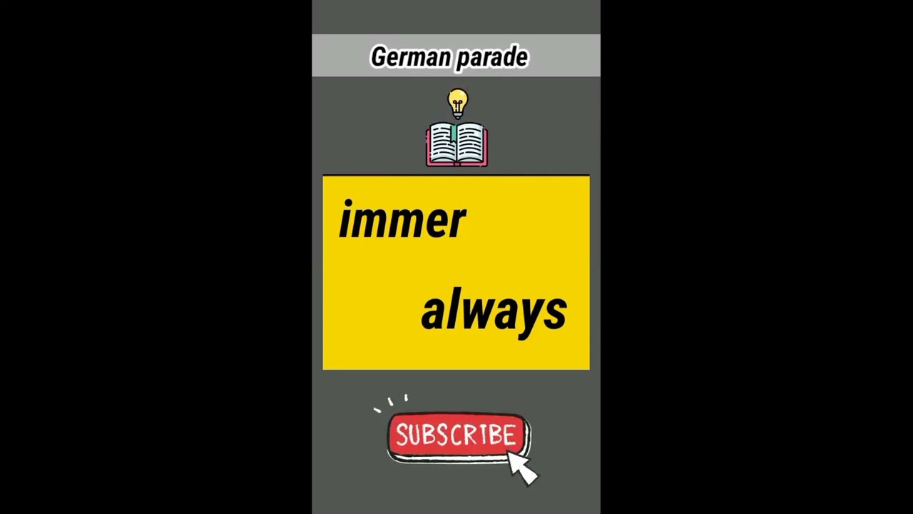 German adverbs for beginners | always | #deutsch#germanadverbs