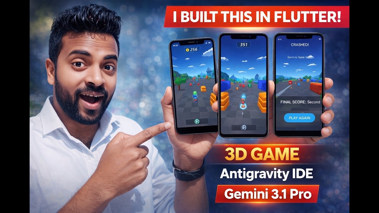 Build a 3D Endless Runner Game in Flutter | Antigravity IDE + Gemini 3.1 Pro