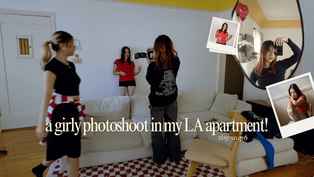 we turned my apartment into a photo studio // vlogmas ep 6