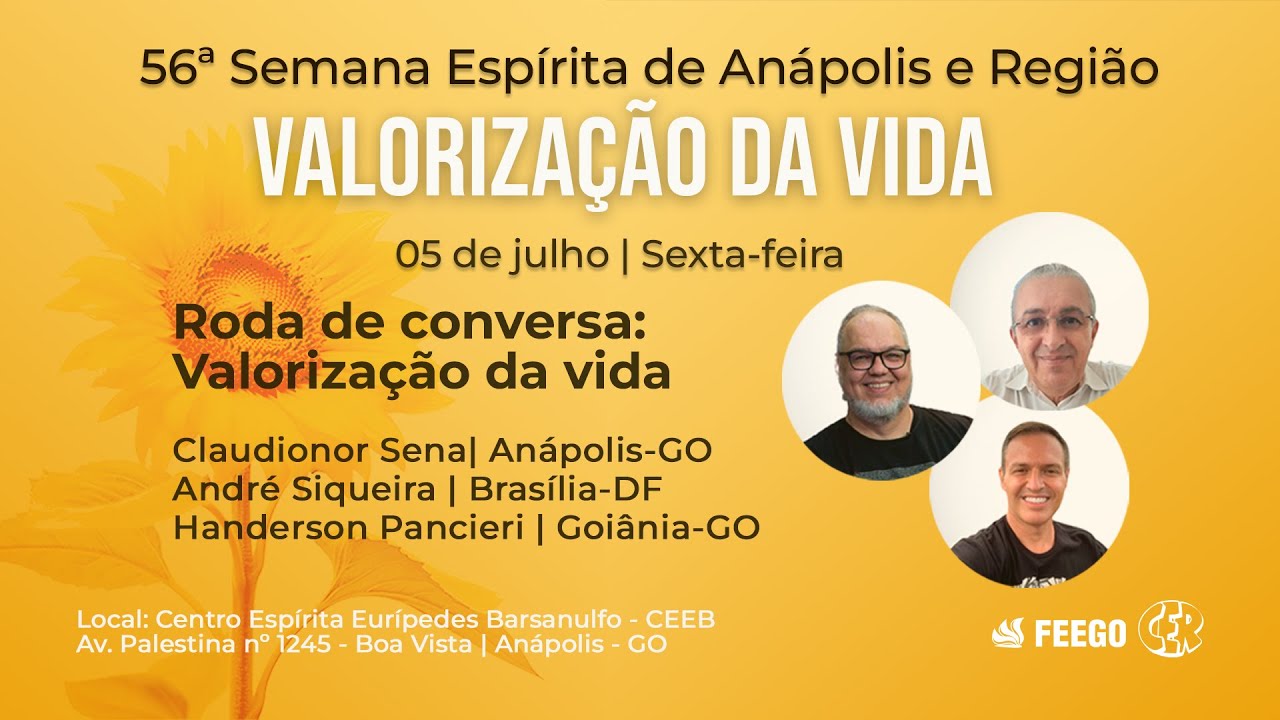 05.07.2024 - RODA DE CONVERSA: VALORIZAÇÃO DA VIDA - Claudionor, André e Handerson