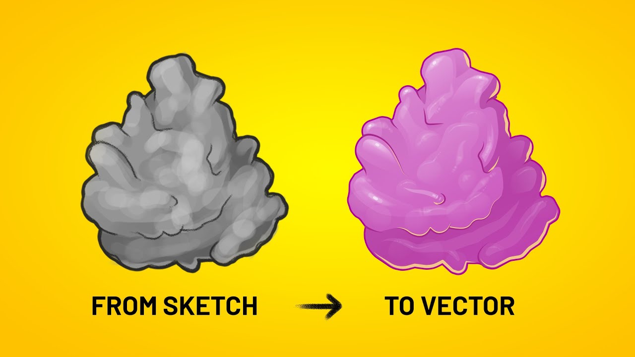 Medical illustration tutorial step by step: How to draw a molecule from sketch to vector