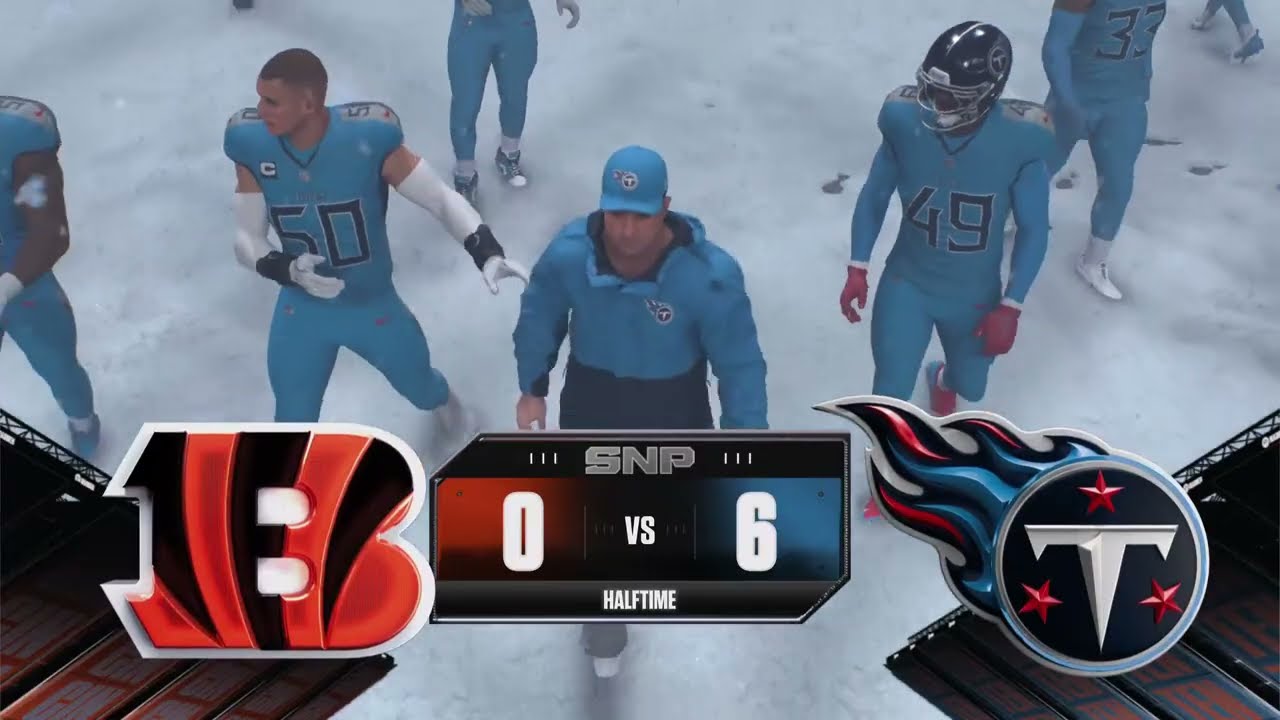 Madden NFL 26 bengals vs titans (CPU vs CPU)