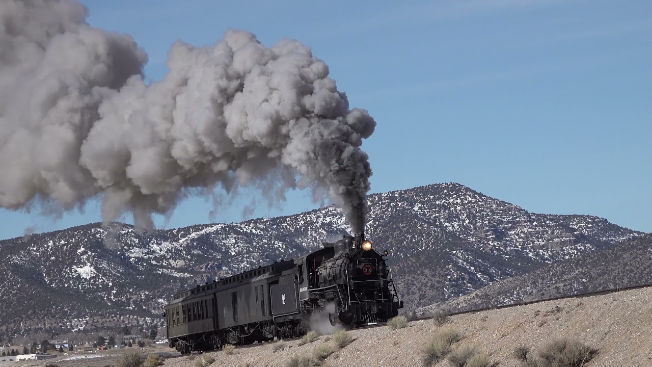 Winter Railroading on the Nevada Northern, Ely, NV February 2021 - Along the Line ((4K)