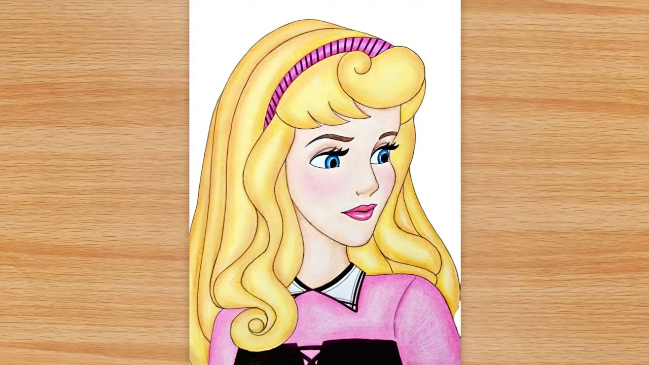 How to draw Disney Princess - Aurora / Easy step by step / Uyuyan güzel çizim | Drawing Tutorial