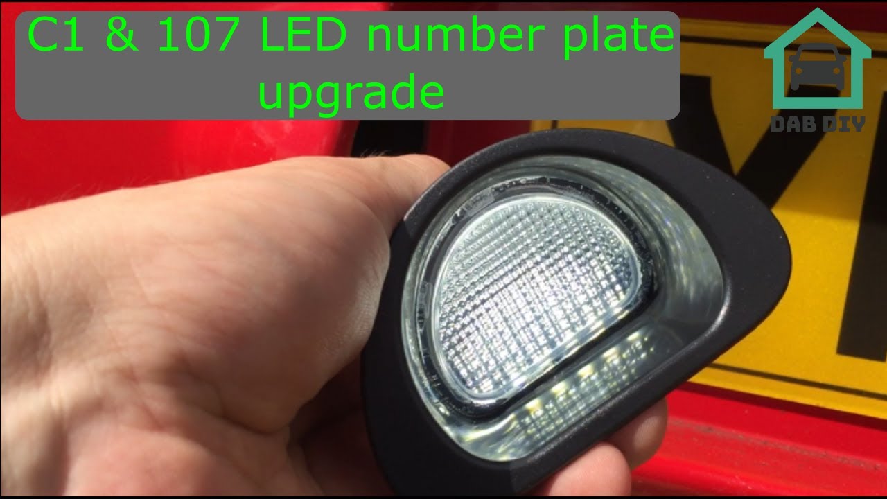 C1/107/Aygo LED number plate light upgrade