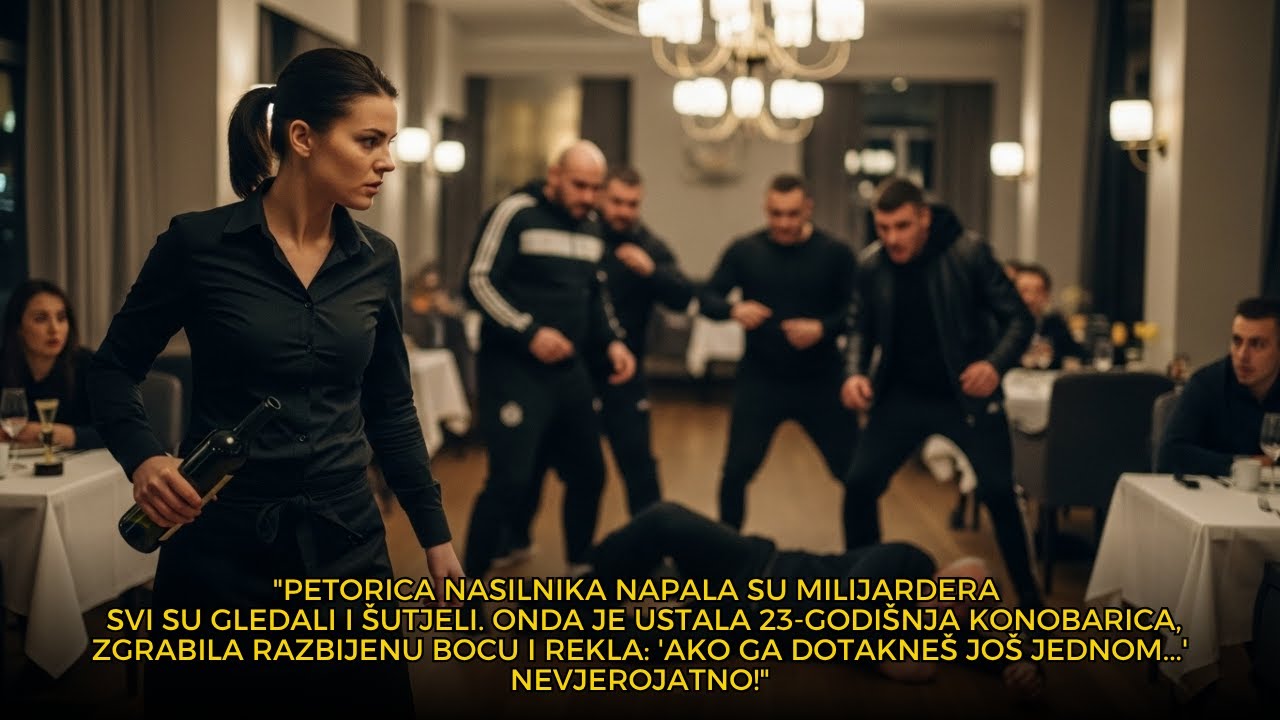 Petorica muškaraca napala su milijardera u restoranu — ali hrabrost konobarice promijenila je sve.