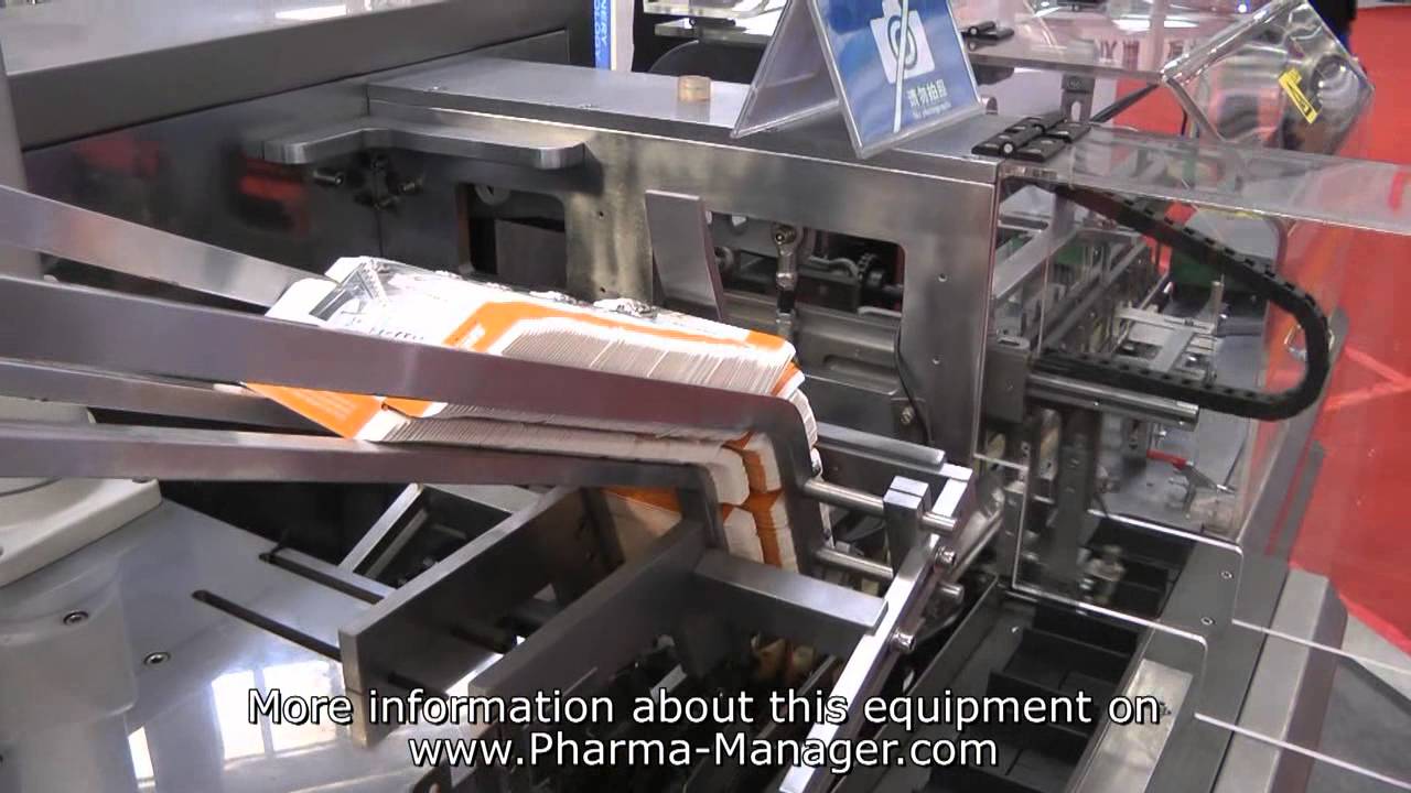 Pharmaceutical Cartoning machine for packing in cardboard boxes www.MiniPress.ru