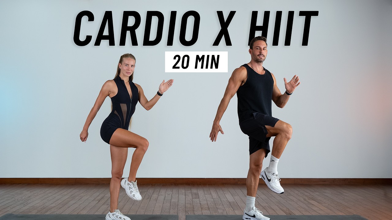 20 MIN CARDIO HIIT WORKOUT - ALL STANDING - Full Body, No Equipment, No Repeats