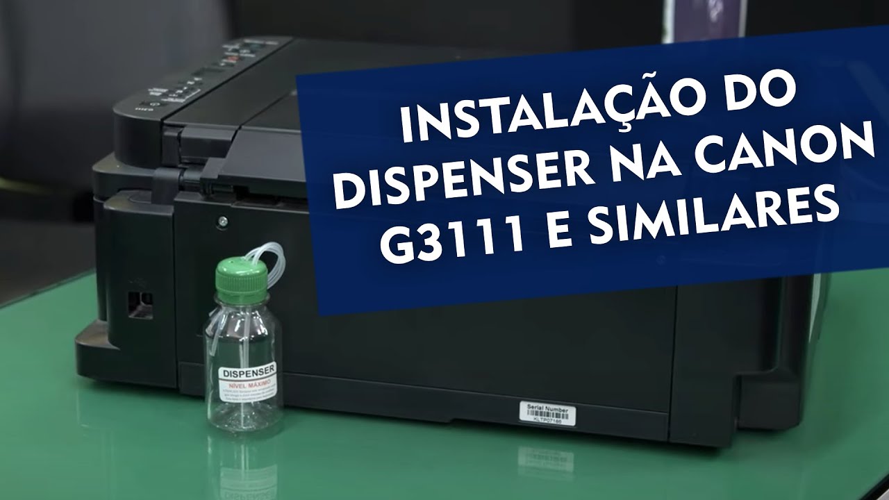 Como instalar o Dispenser Coletor de Resíduos na Impressora Canon G3110 G3111 e Similares