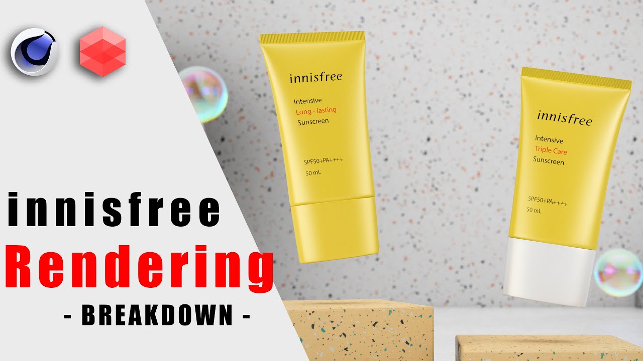 Part 2 Rendering Breakdown | innisfree | Cinema 4D + Redshift | 3D Product Visualization