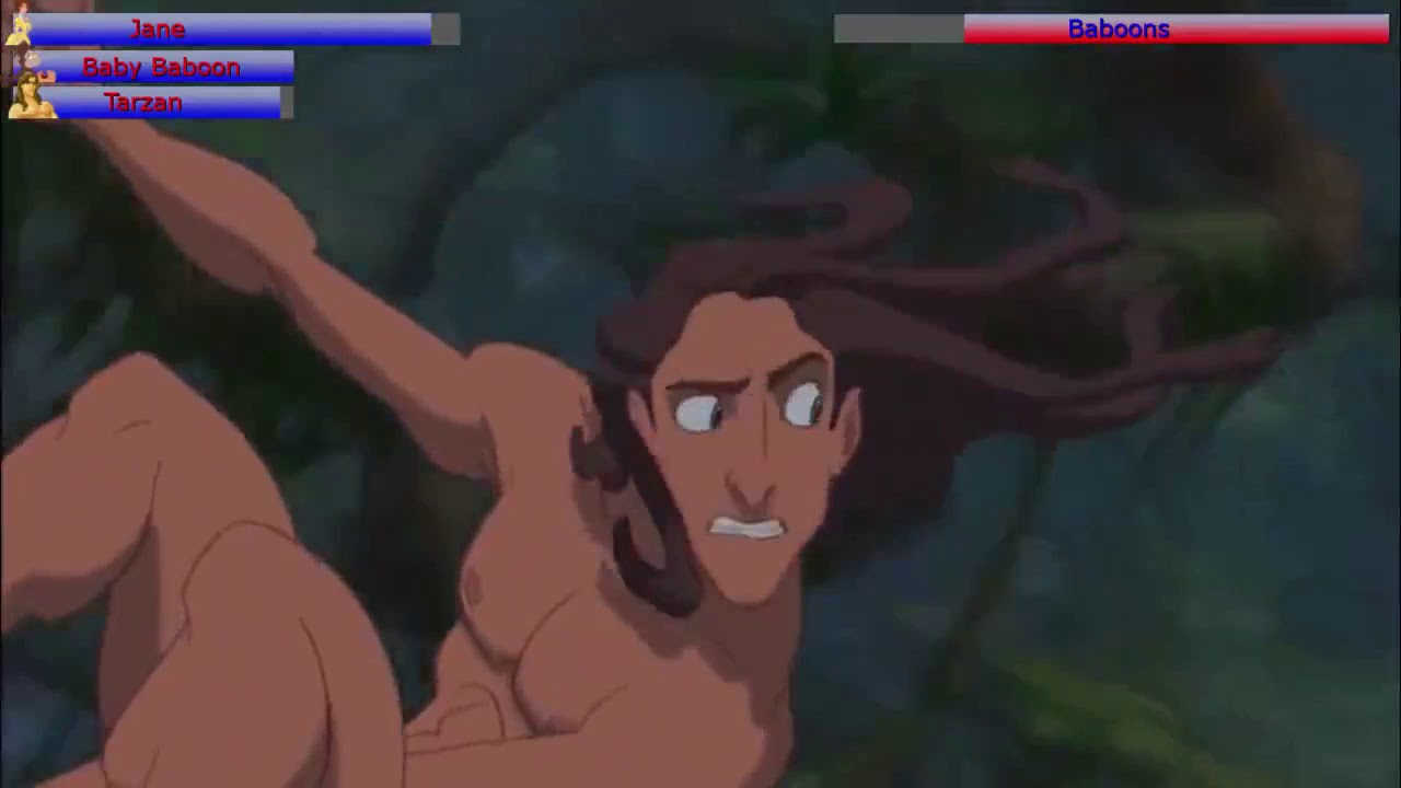 Tarzan Baboon Chase with healthbars (Edited By 