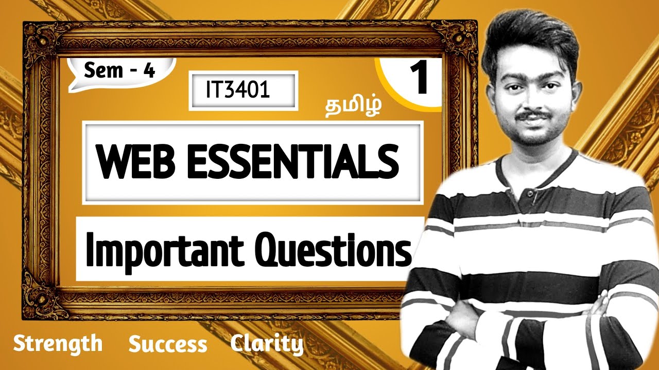 Web Essentials Important Questions in Tamil | IT3401 Semester 4 July 2024 Exam Anna University Exam