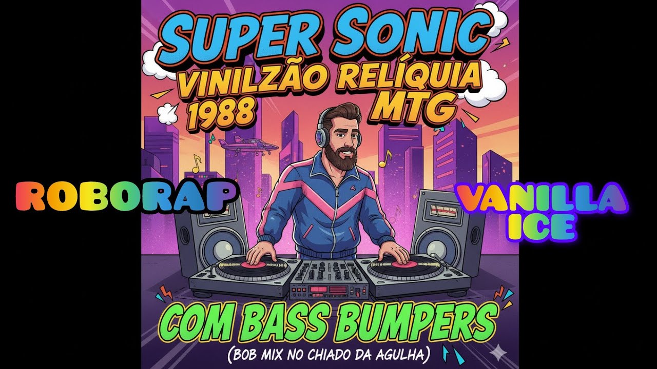 TREINO DJ COM VINIL RELÍQUIA 1988 (J.J FAD SUPERSONIC) - MTG - BASS BUMPERS, ROBORAP E VANILLA ICE