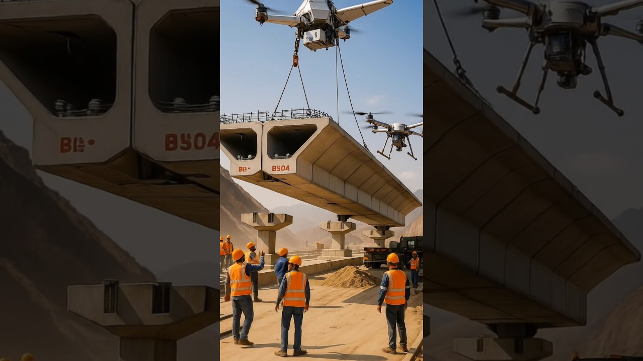 How China Uses Drones to Build Bridges &ndash; The Next-Level Engineering! #drone #dronetechnology