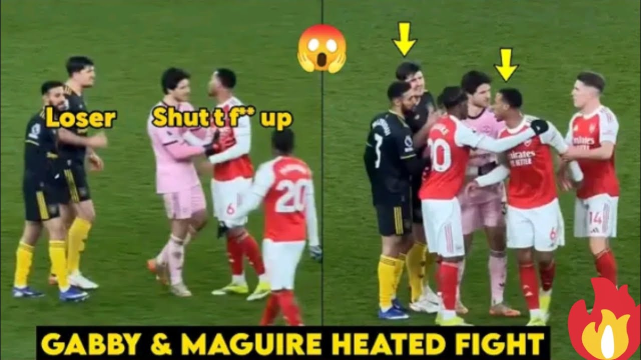 Behind the scenes Gabriel and Maguire fights after final whistle😮‍💨 Arsenal 2 - 3 Manchester United 