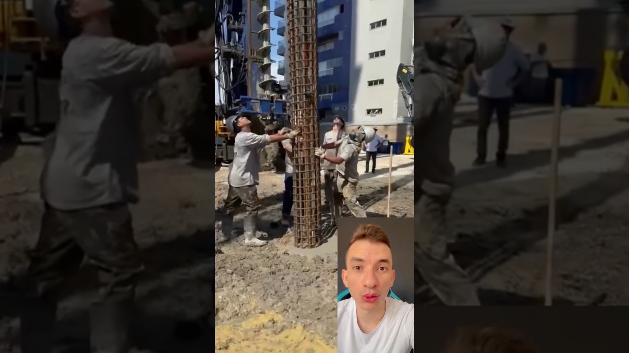 Funda&ccedil;&atilde;o do edif&iacute;cio Senna Tower - O maior residencial do mundo! #engenharia #constru&ccedil;&atilde;o #shorts