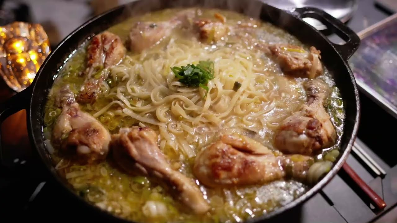 닭다리를 가장 맛있게 먹는법, 닭칼국수의 정석 Chicken Drumstick Recipe/ Camping Cooking / 캠핑요리 / 밤비쿠킹