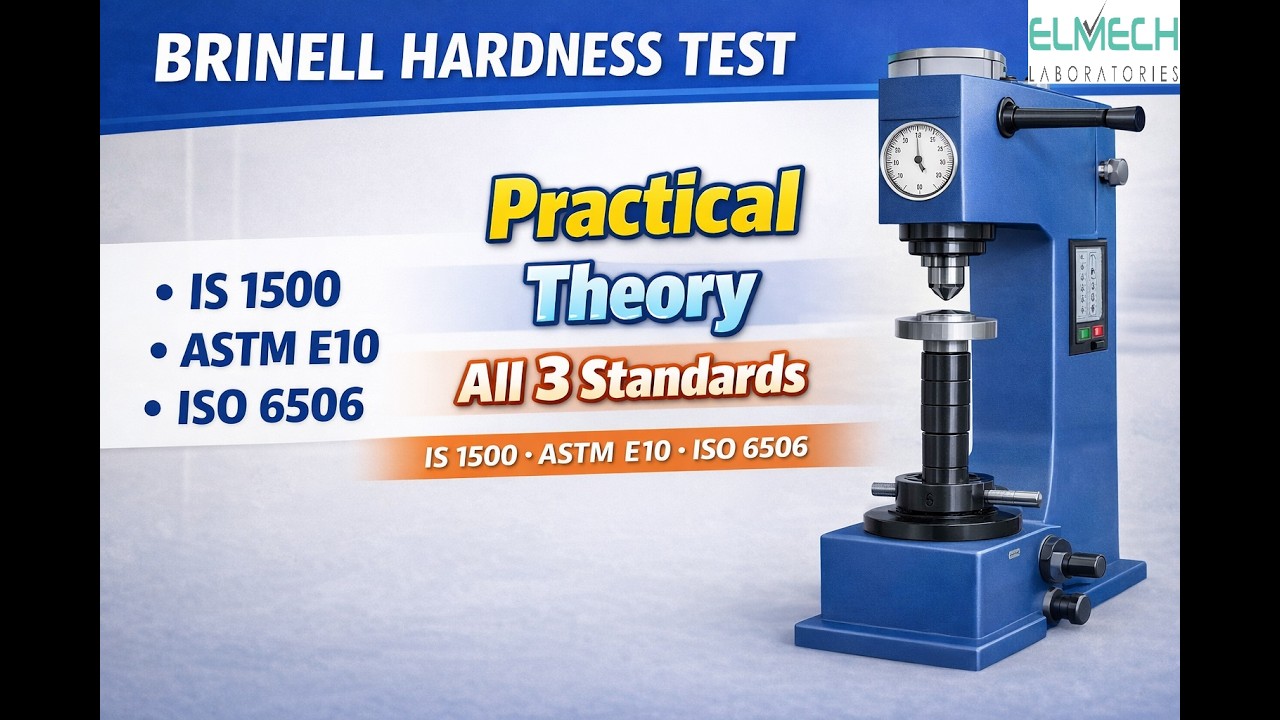 Brinell Hardness Test – Complete Practical & Theory | As per IS 1500, ASTM E10, ISO 6506