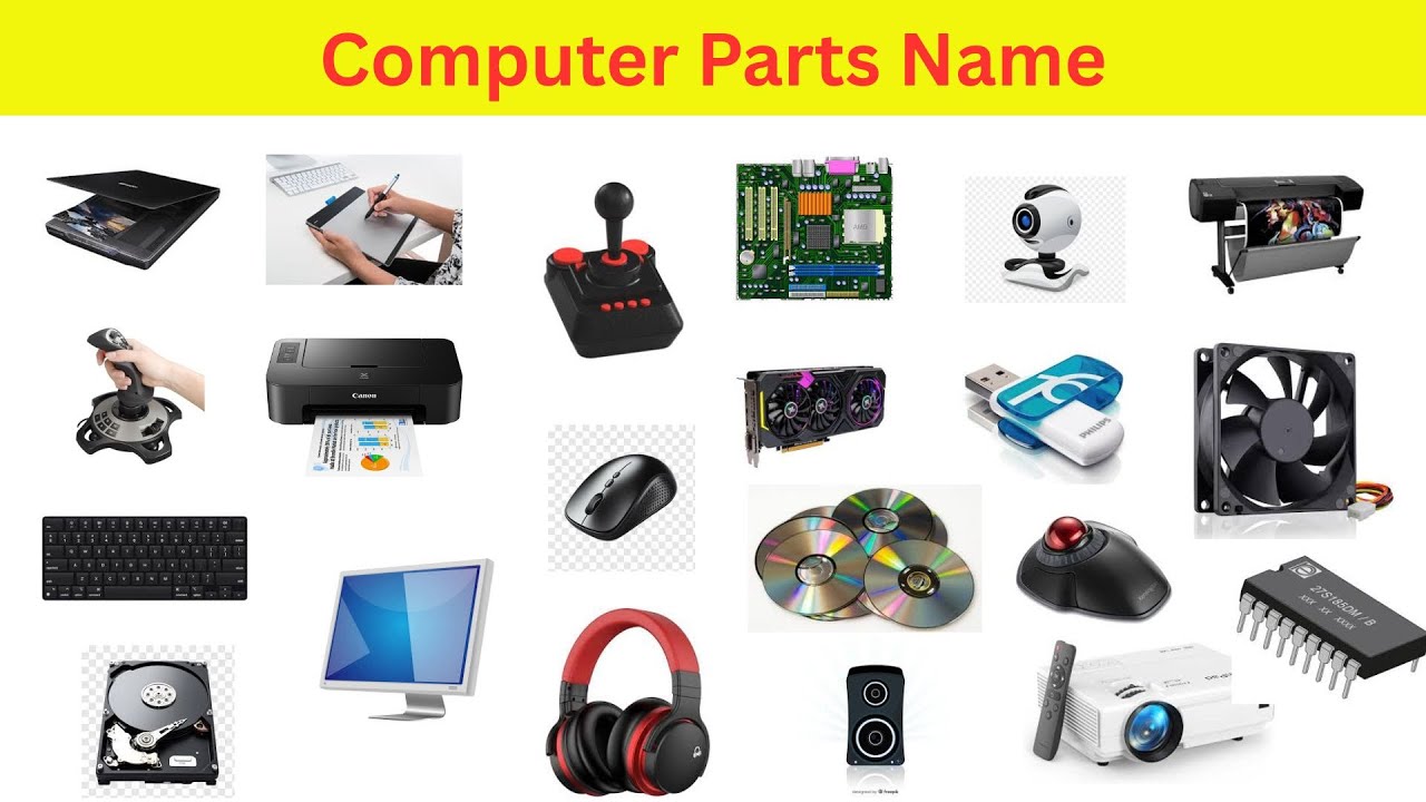 Learn All Computer Parts | Internal and External Devices | Computer Tools Name with Picture