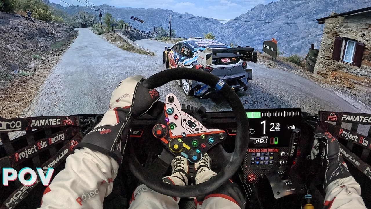 БЕЗУМНЫЙ спуск с полной передачей! Ралли Mediterraneo WRC 24 | Fanatec DD+