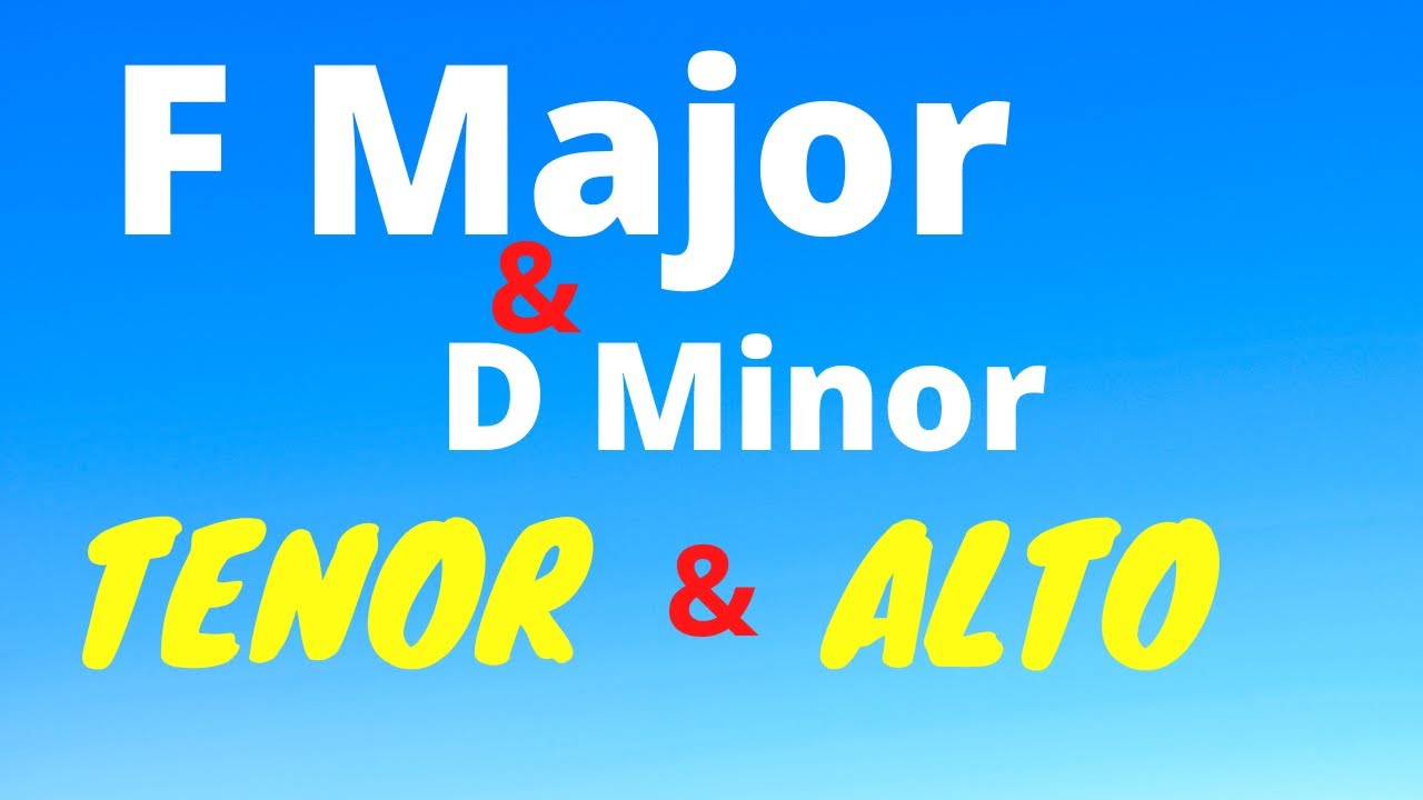 Singing Warm Up - F Major D Minor - Tenor and Alto
