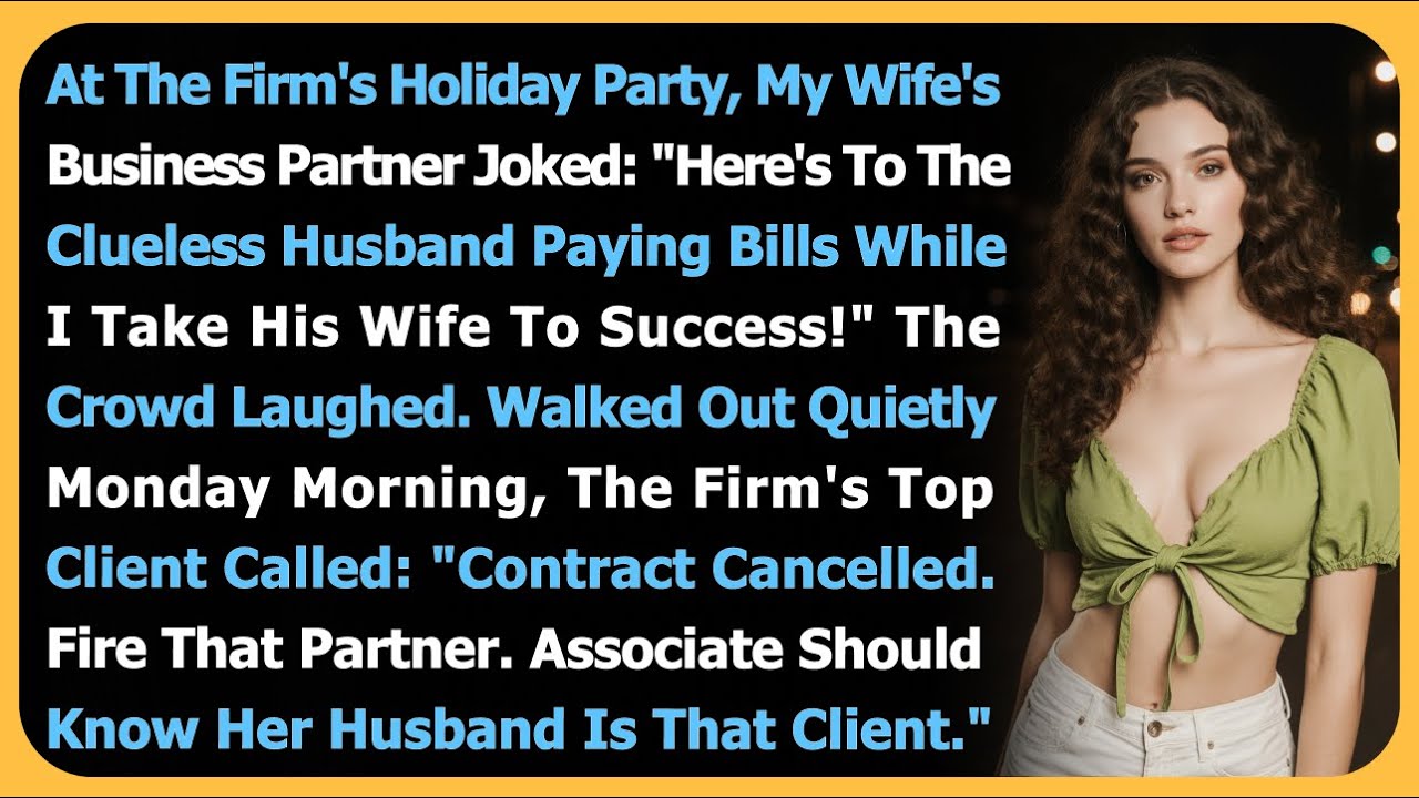 At The Firm's Holiday Party, My Wife's Business Partner Joked: 