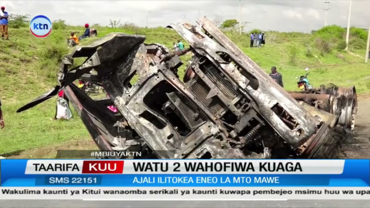 Watu wawili wahofiwa kufariki baada ya ajali ya malori mawili barabara ya Mombasa