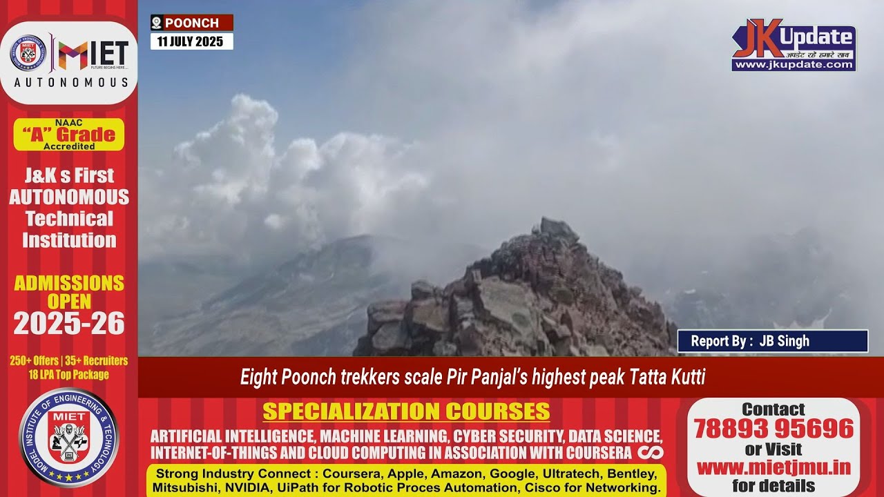 Eight Poonch trekkers scale Pir Panjal’s highest peak Tatta Kutti