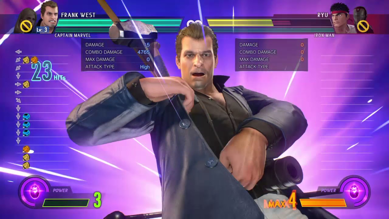 MARVEL VS. CAPCOM: INFINITE Frank west combo