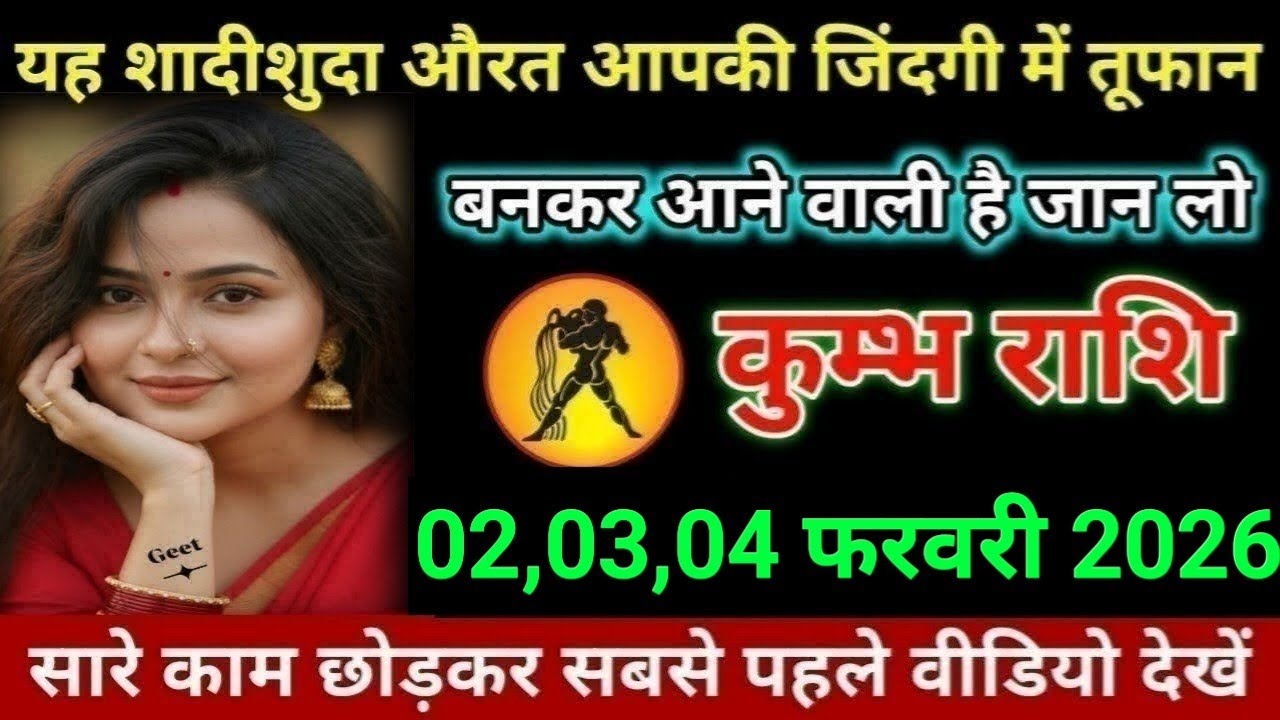 कुंभ राशि यह शादीशुदा औरत आपकी जिंदगी में तूफान बनकर आने वाली है जान लो Kumbh Rashi 