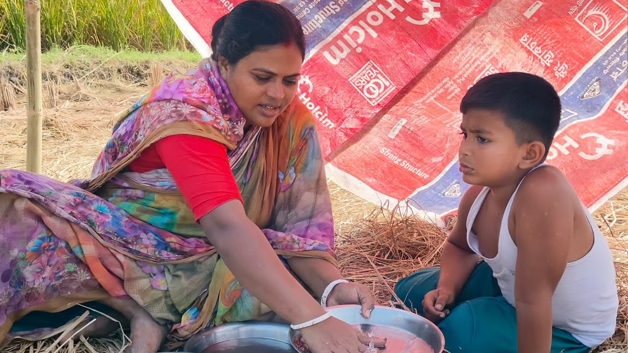 ধানের জমির কাজ শেষ করে মুরগি মাংস রান্না করবো আজকে মন ভরে খাবো | village vlog. 2