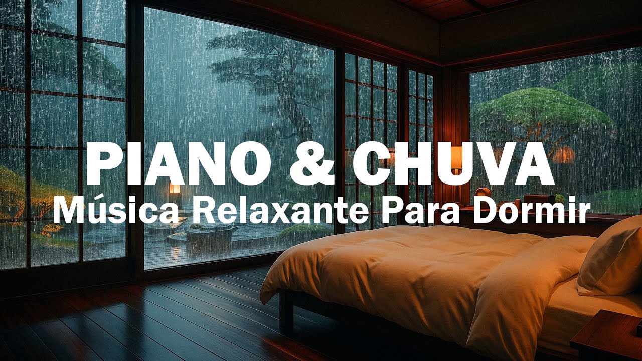 Música Relaxante para Dormir – Piano & Chuva Noturna para Sono Profundo, Reduza Estresse e Ansiedade