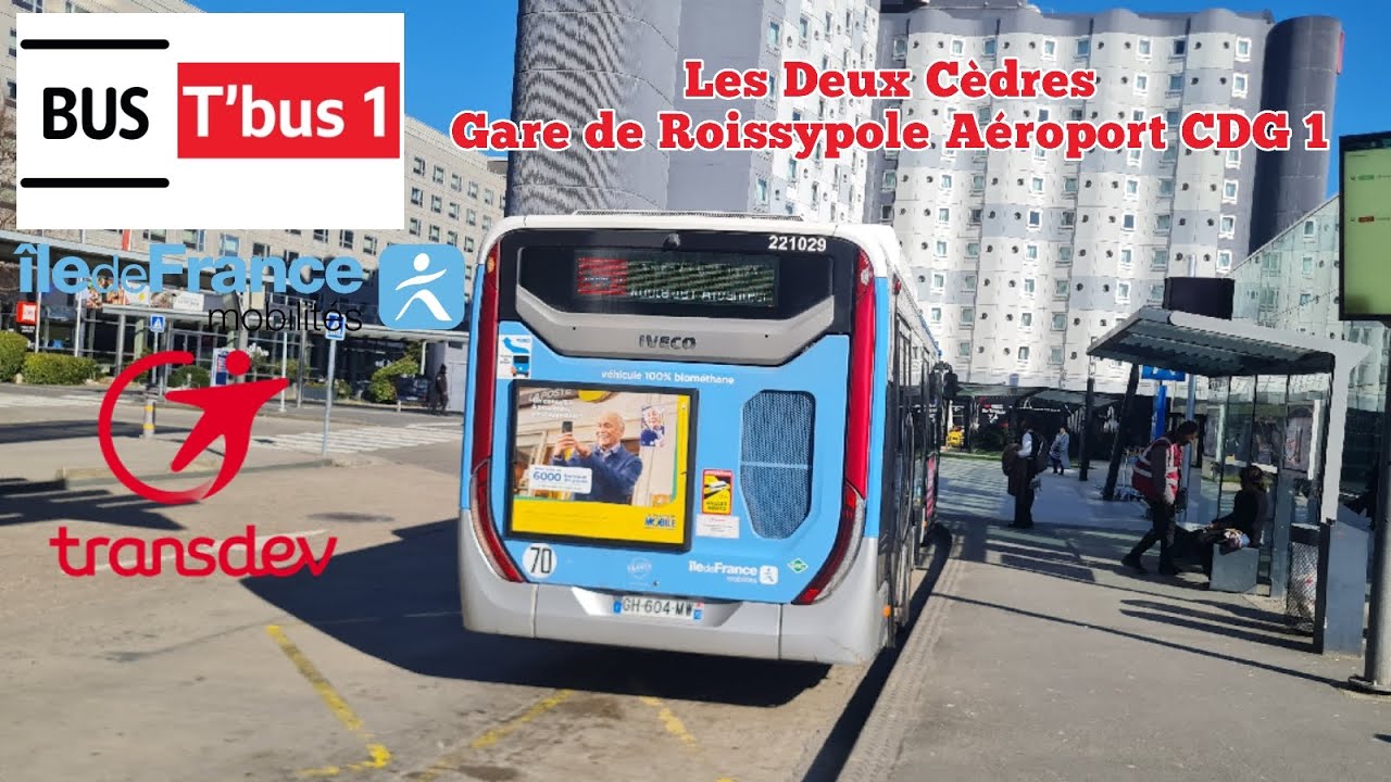 T'bus 1 Transdev Les Deux Cèdres➡️Gare de Roissypole Aéroport CDG 1