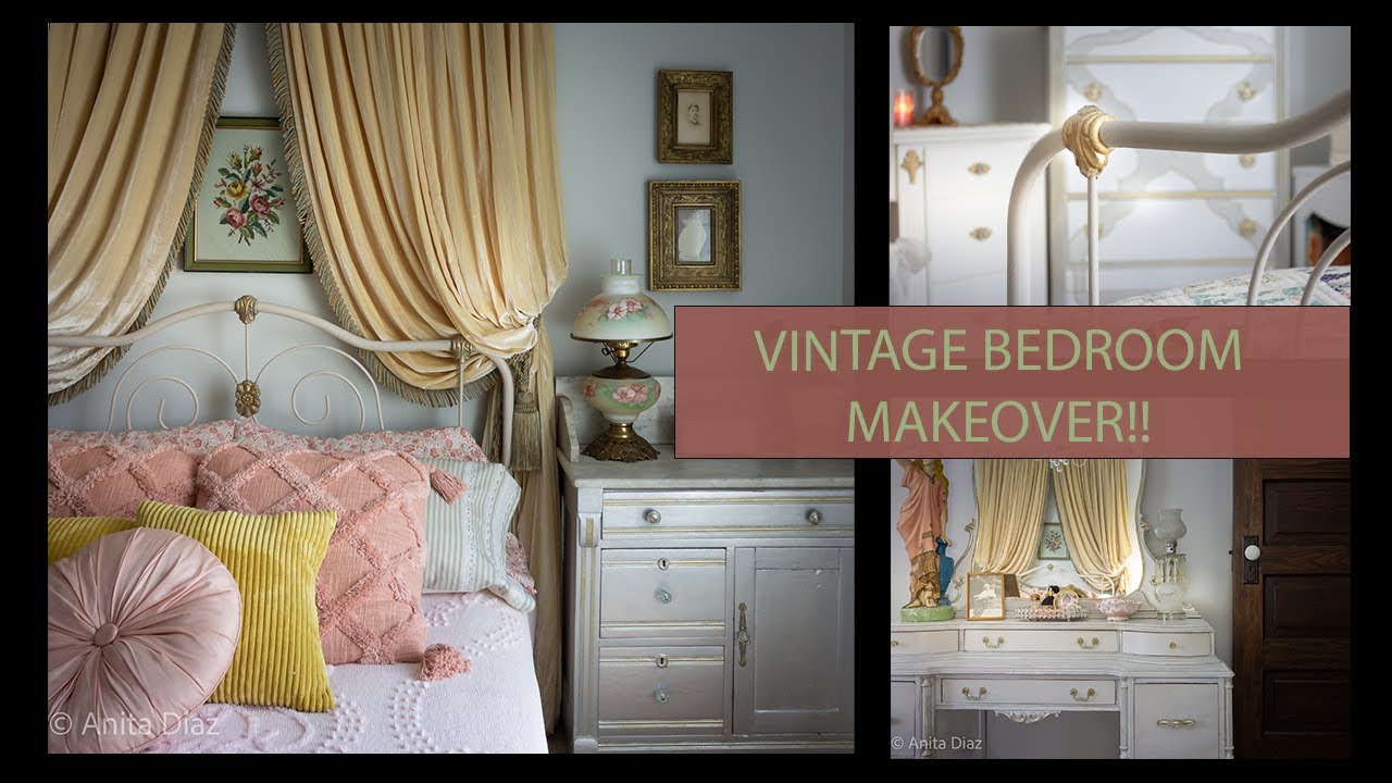 VINTAGE BEDROOM MAKEOVER || I SPENT NO MONEY!!