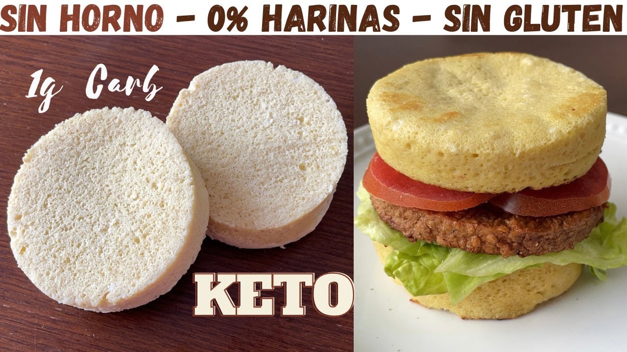 PAN KETO Súper FACIL en 1 MINUTO😱 ( Sin Gluten - Sin Harinas ) Sólo 3 INGREDIENTES!