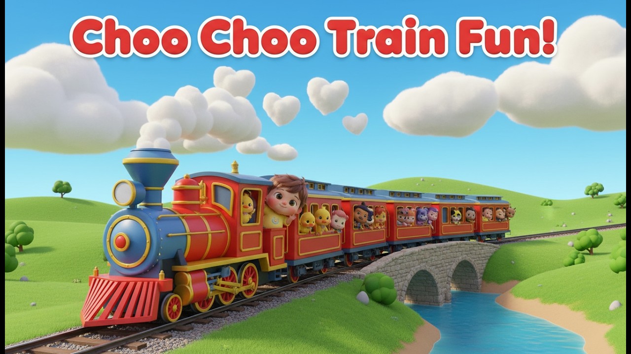 Train Choo Choo Crying Baby Animals Nursery Rhyme, Toddler Learning, Animal Sounds, Train Adventure