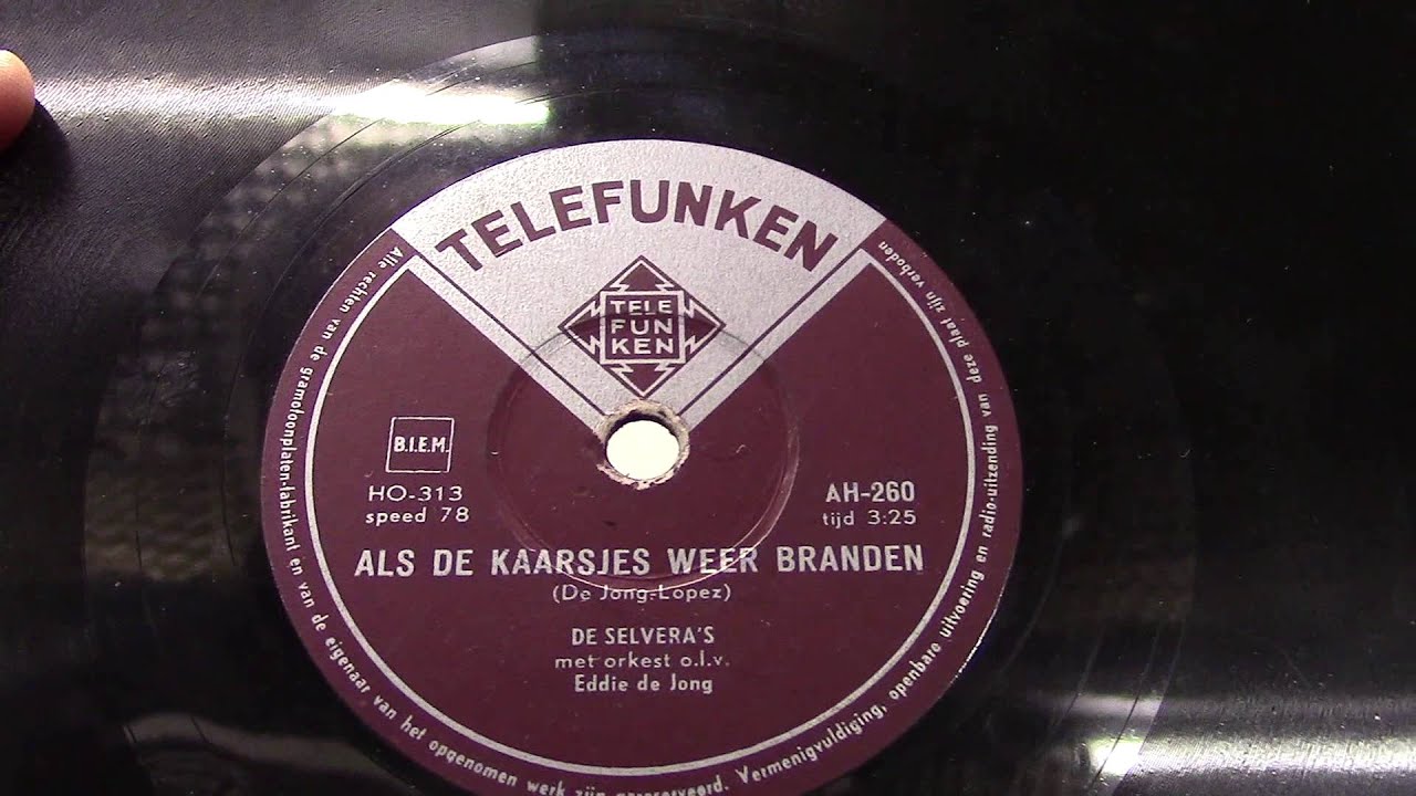 De Selvera,s: Als de kaarsjes weer branden. (1958).