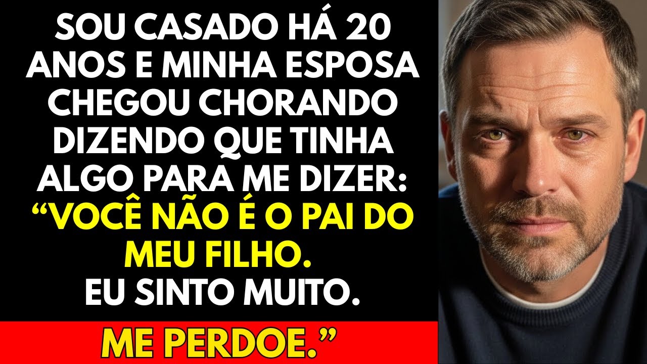 “Você não é o pai do meu filho. Eu sinto muito. Me perdoe.” Disse a minha esposa, após 20 anos.