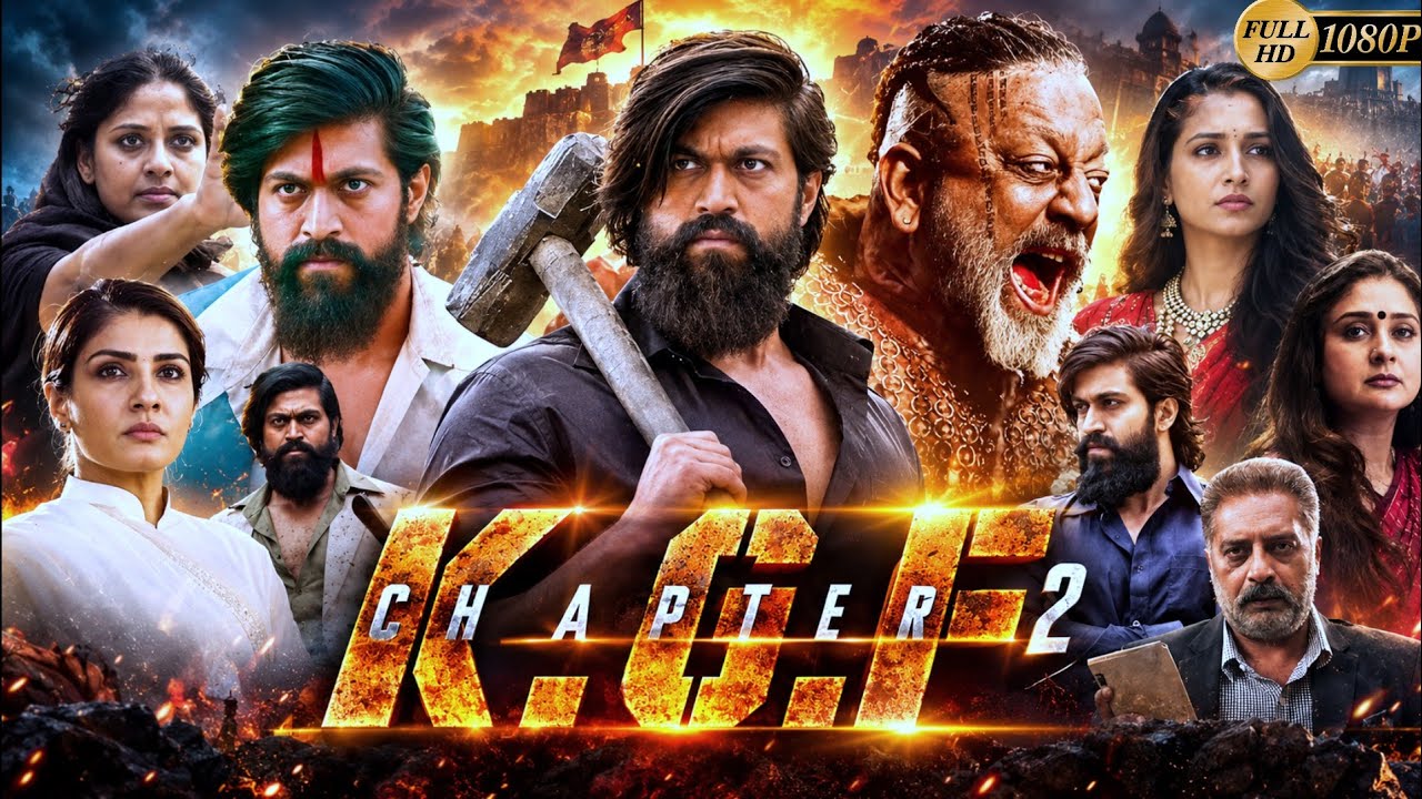 KGF Chapter 2 Full Movie Dubbed in Hindi, Yash, Srinidhi Shetty, Ravina Tandon, Sanjay Dutt, Review 