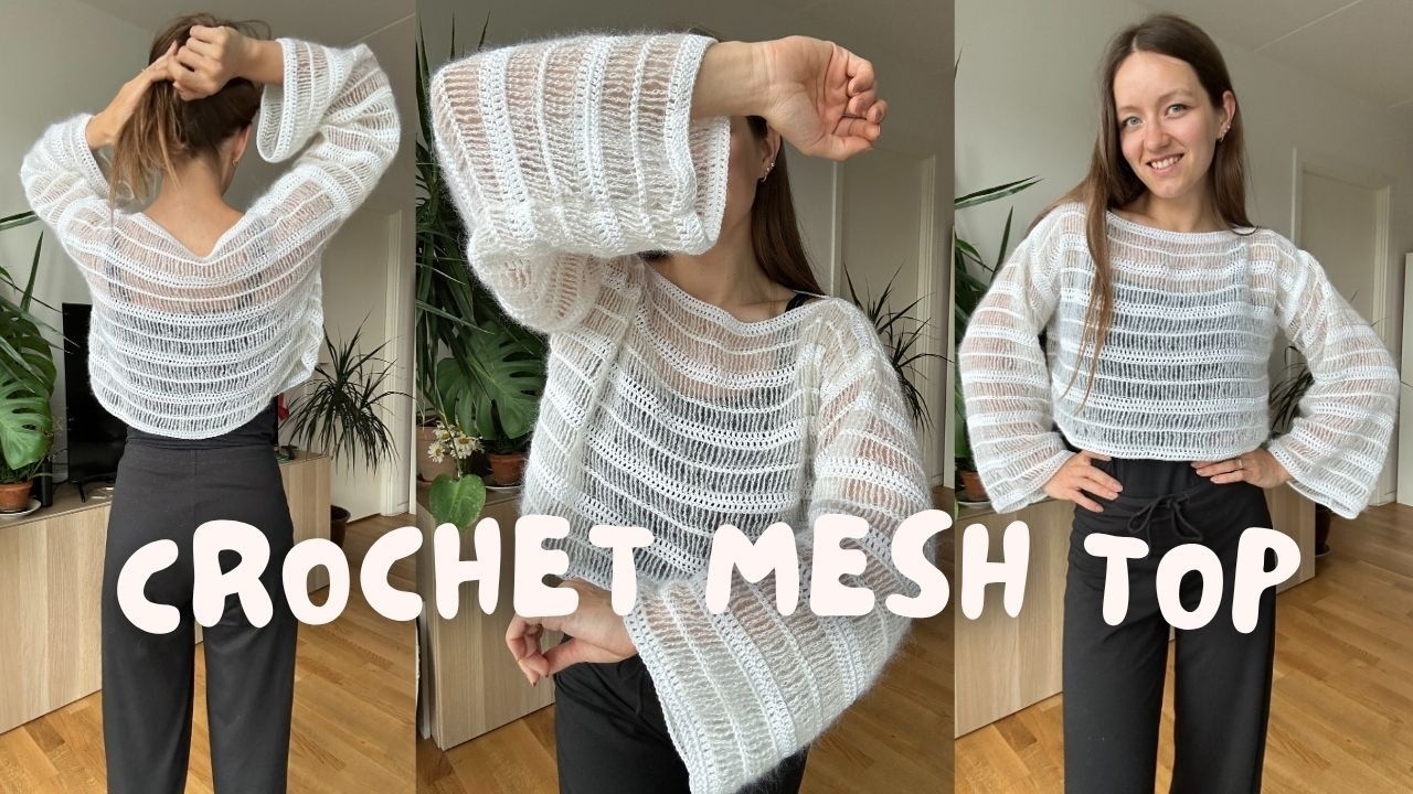 CROCHET MESH SWEATER | beginner-friendly crochet sweater tutorial