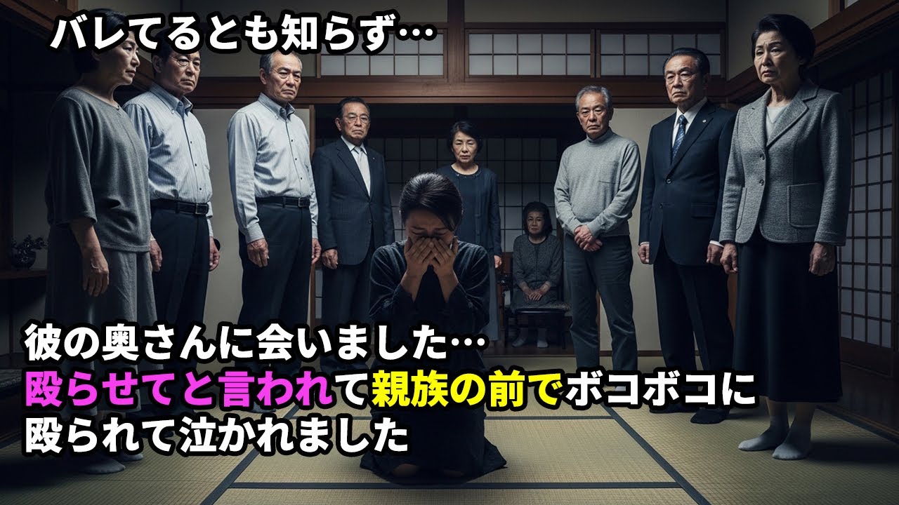 バレてるとも知らず…彼の奥さんに会いました…殴らせてと言われて親族の前でボコボコに殴られて泣かれましたすべてを失った私は…