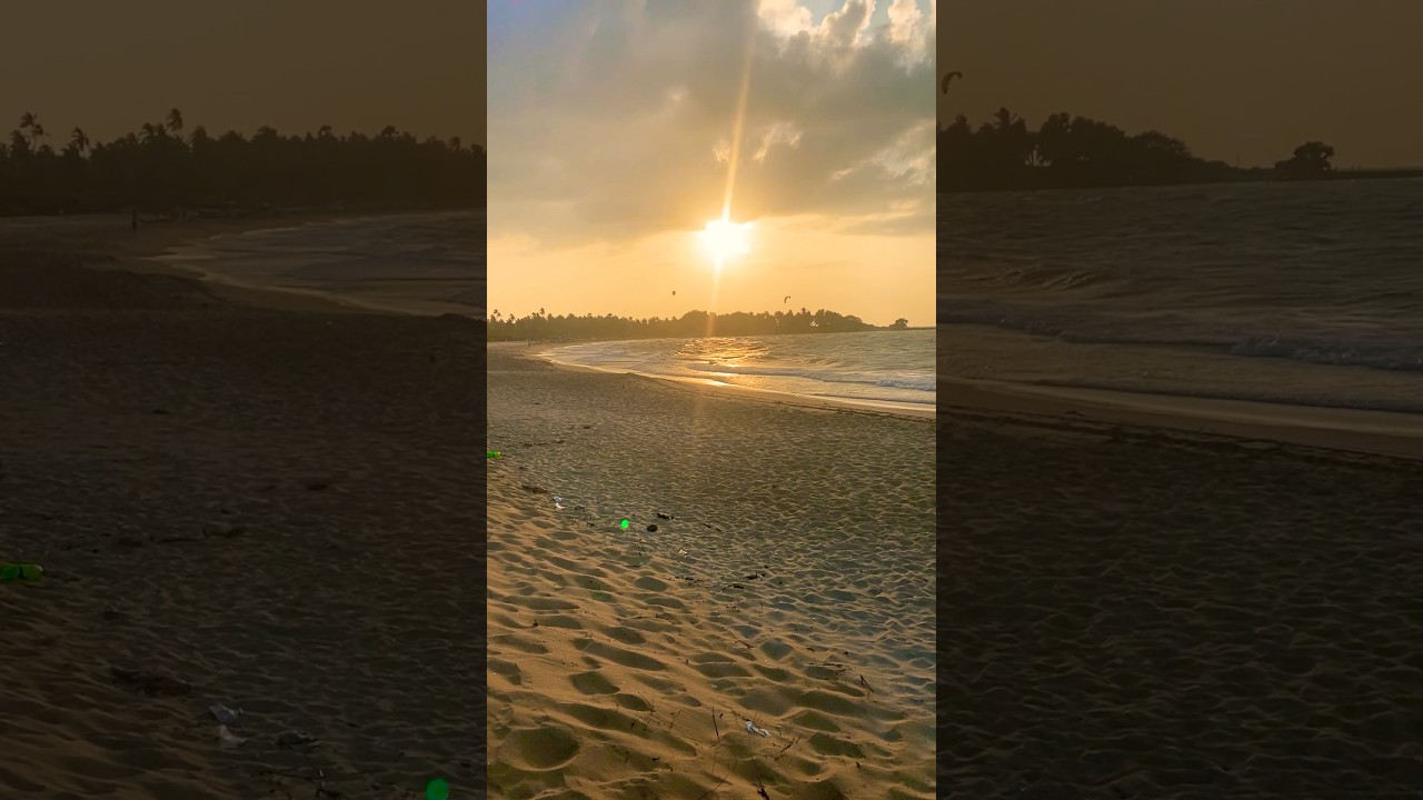 Magical Sunset Vibes at Kudawa Beach 🌅🌴 #sunset #srilankanews #beach